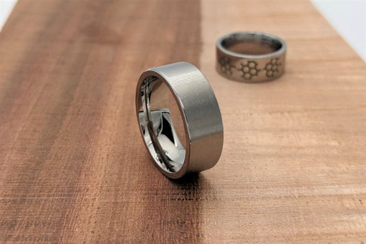 Pipe Cut Titanium Ring Blank - 8mm - DreamWood Rings Supplies