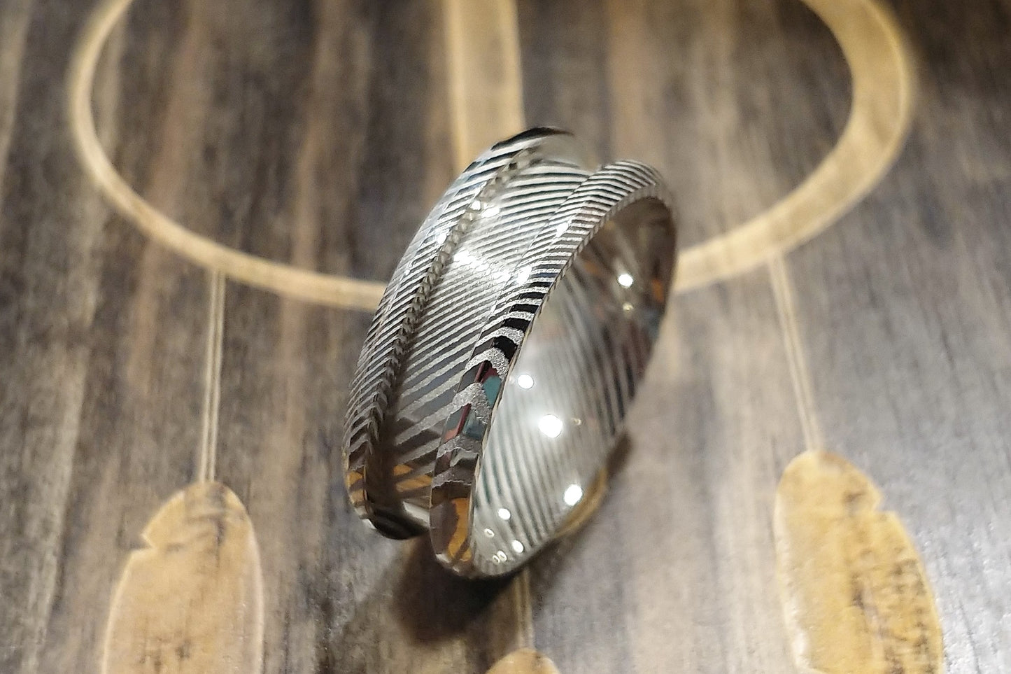 Damascus Stainless blank - DreamWood Rings Supplies
