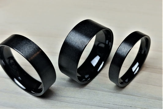 Black Ceramic Cores 4mm-6mm-8mm - DreamWood Rings Supplies