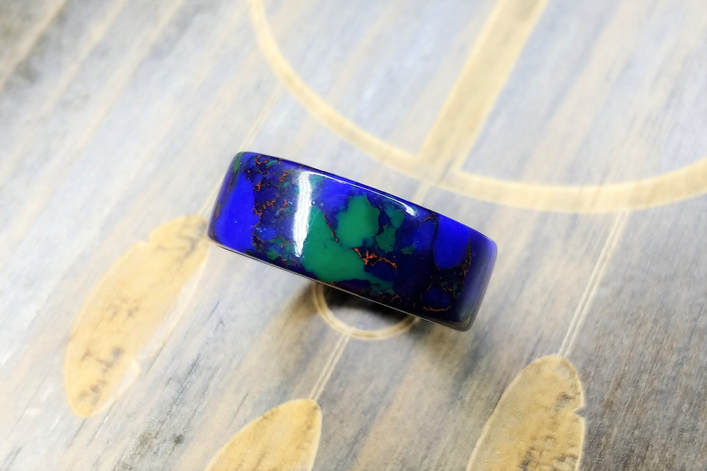 Azurite Malachite TruStone - Black Ceramic core