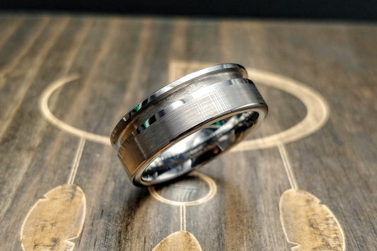 Off centered Tungsten - 8mm - DreamWood Rings Supplies