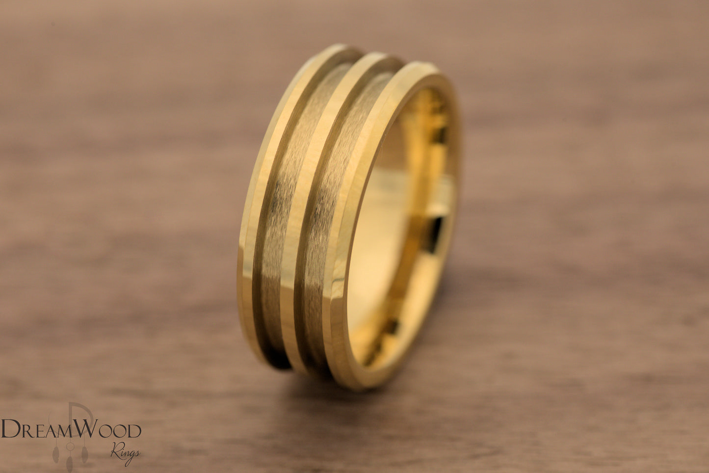 Gold Double Channel Tungsten | 8mm