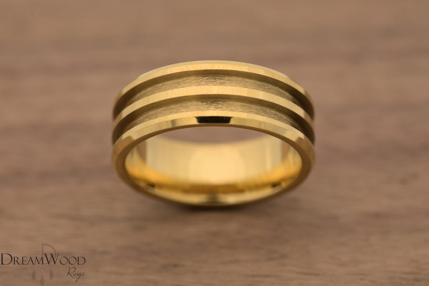 Gold Double Channel Tungsten | 8mm