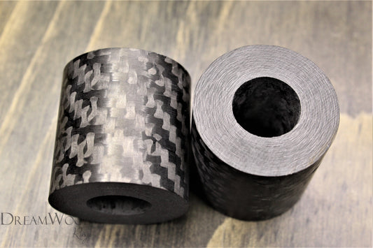 Ring Blank- Carbon Fiber White Resin- 1/2 Thick- CarbonWaves