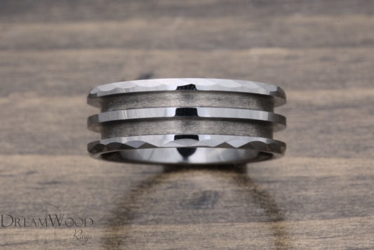 Faceted Tungsten - double channel 8mm