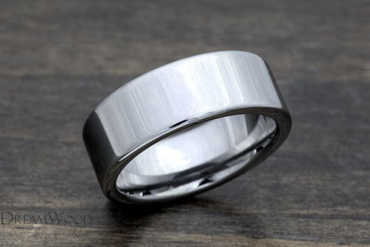 Pipe Cut Tungsten Ring Blank - 8mm