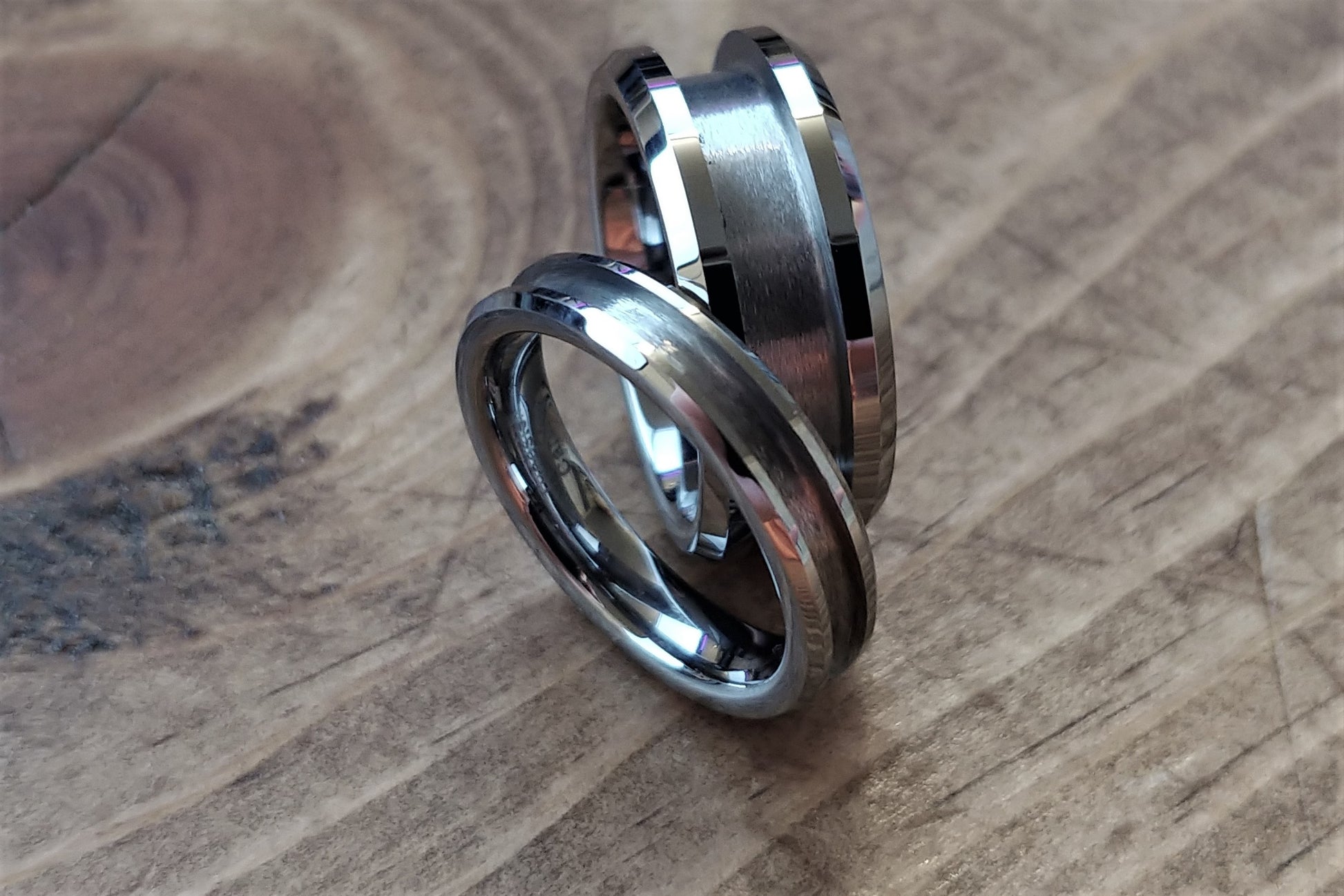 4MM Bands - Tungsten and Ceramic - DreamWood Rings Supplies