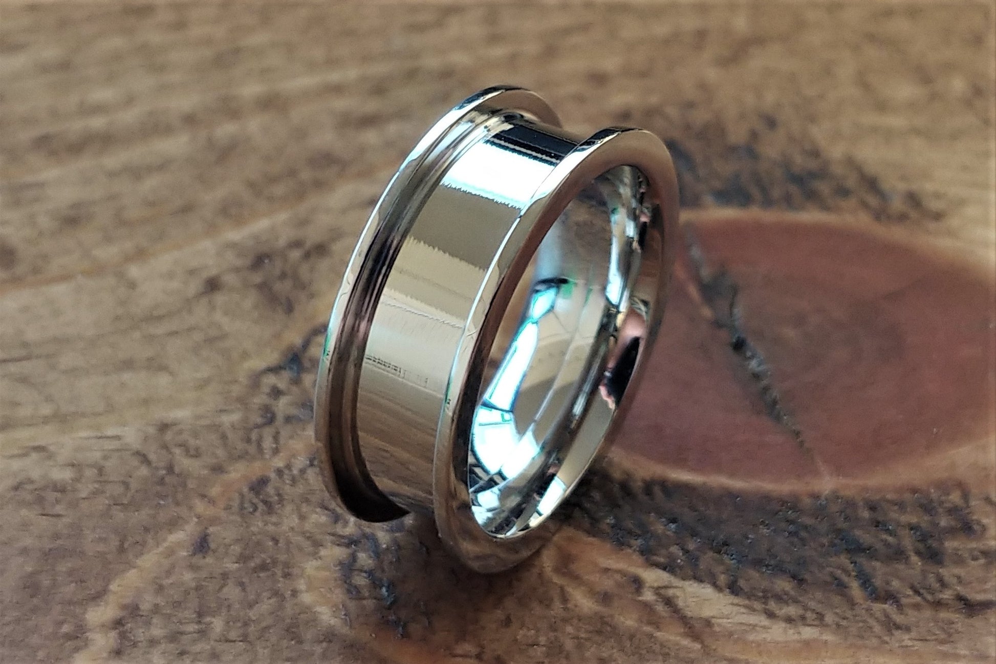 2-piece Stainless Cores - 8mm - DreamWood Rings Supplies