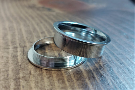 2-piece Stainless Cores - 8mm - DreamWood Rings Supplies