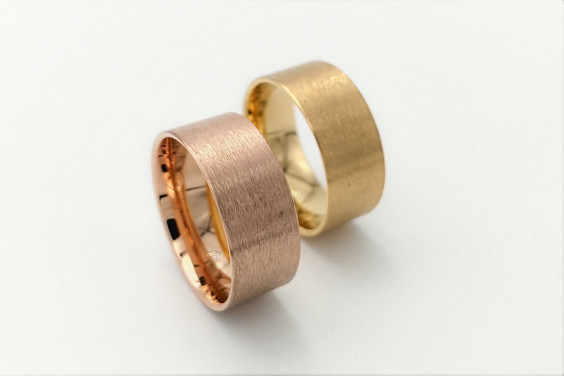 Rose Gold - Yellow Gold Tungsten Core 4mm & 8mm - DreamWood Rings Supplies