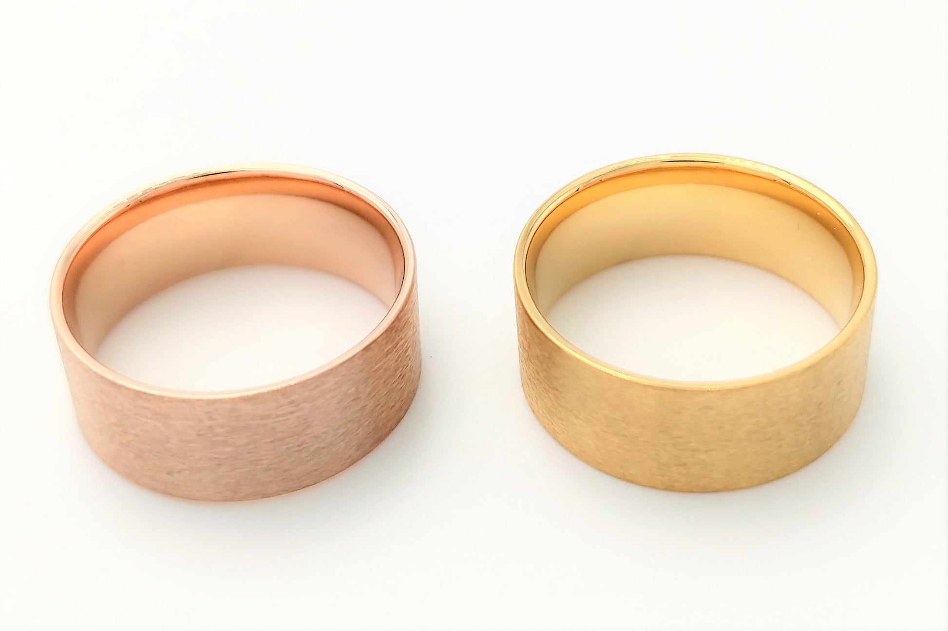 Rose Gold - Yellow Gold Tungsten Core 4mm & 8mm - DreamWood Rings Supplies