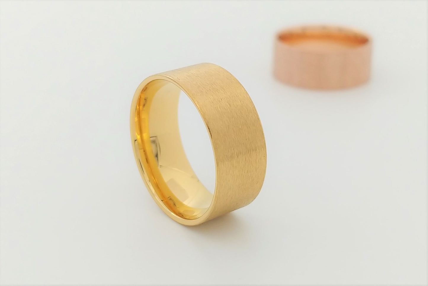 Rose Gold - Yellow Gold Tungsten Core 4mm & 8mm - DreamWood Rings Supplies