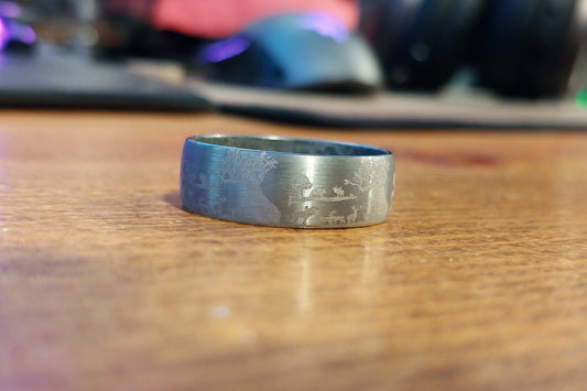 Engraved Tungsten - Outer Sleeve - DreamWood Rings Supplies