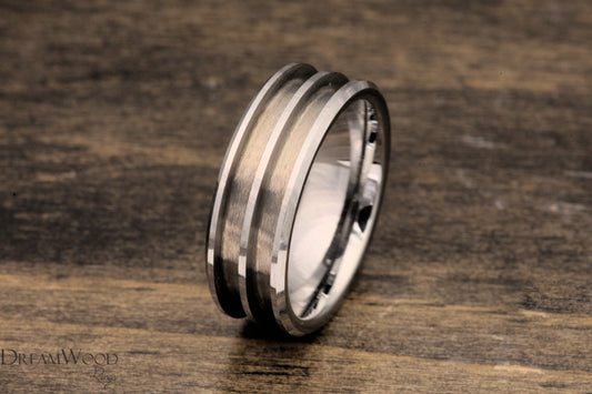 Double Channel Tungsten | 8mm - DreamWood Rings Supplies