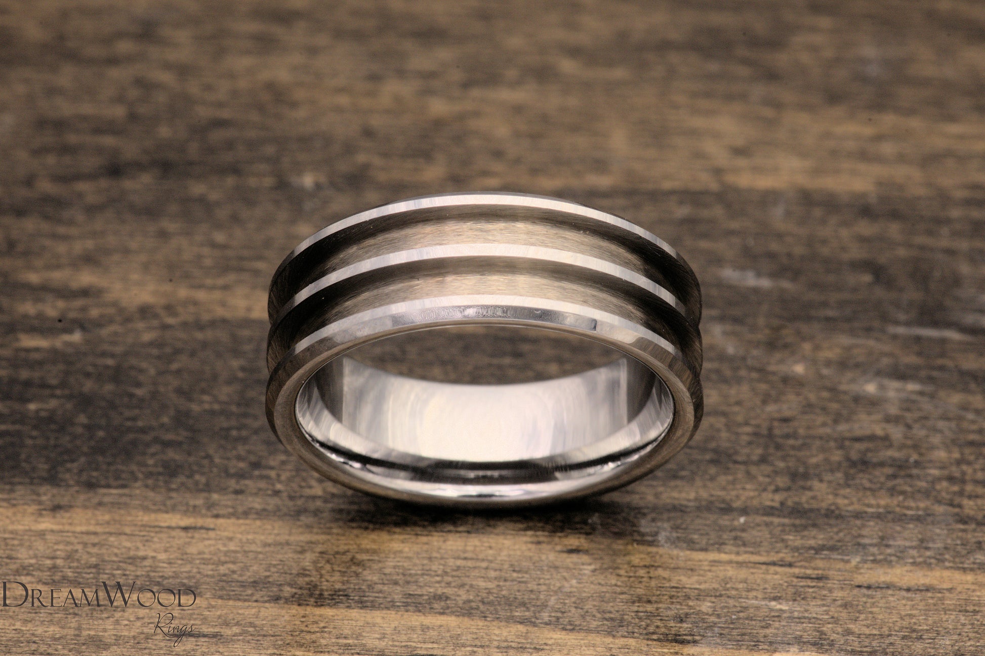 Double Channel Tungsten | 8mm - DreamWood Rings Supplies