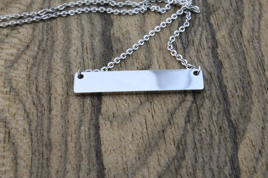 Silver bar necklace - DreamWood Rings Supplies