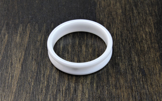 White Ceramic Ring Blank 6mm - 8mm