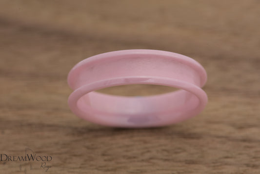 Pink Ceramic Ring Blank | 6mm Width - DreamWood Rings Supplies