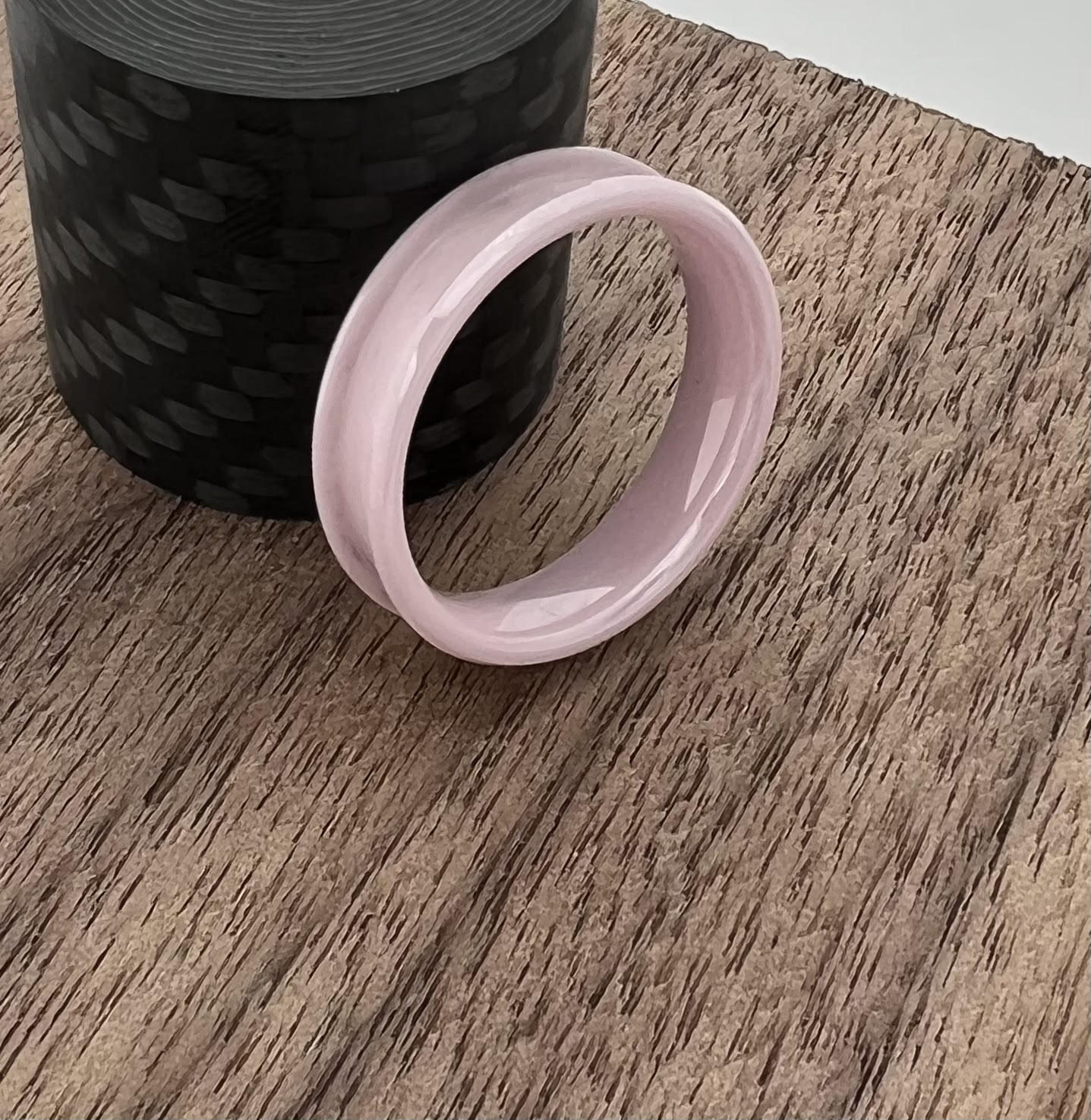 Pink Ceramic Ring Blank | 6mm Width - DreamWood Rings Supplies